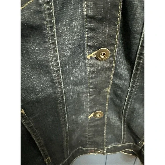 Wrangler Women's Jean Style Jacket Size M Dark Wash Country Western Cowgirl - Picture 8 of 13